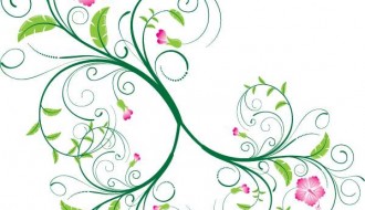 decorazione con fiori a spirale – ornament swirl floral