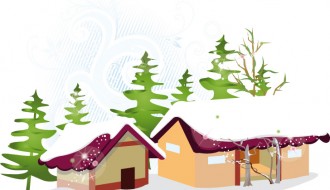 case innevate – snowy houses