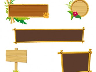 cornici e banner di legno – wood frame and banner