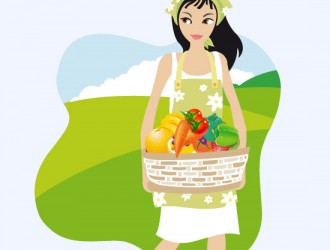 ragazza con frutta – girl with fruit