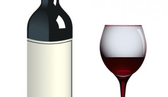 Bottiglia e bicchiere di vino – Bottle and glass of wine