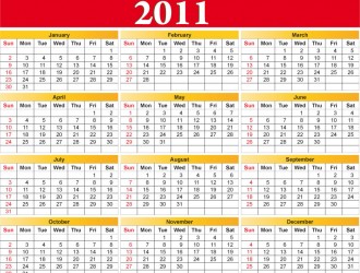 calendario 2011 – calendar 2011