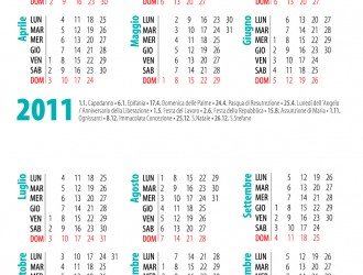 calendario 2011 tascabile – poket calendar 2011
