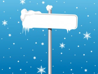 banner con neve – snowy banner