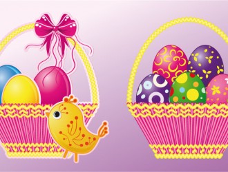 cesto con uova di Pasqua – basket with Easter eggs