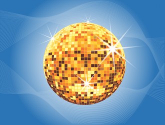 palla da discoteca dorata – golden mirrorball