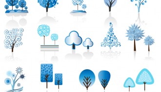 alberi stilizzati blu – blue stylized tree