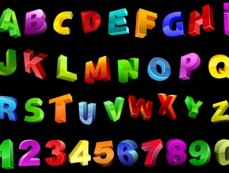 alfabeto e numeri – alphabet and numbers