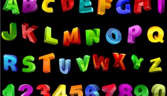 alfabeto e numeri – alphabet and numbers
