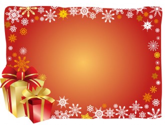 cornice natalizia con regali – Christmas frame with gifts