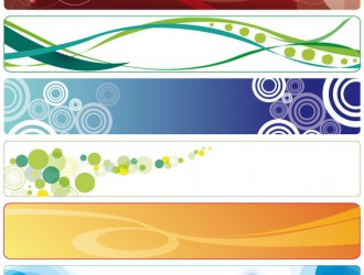 banner orizzontali astratti – horizontal abstract banner