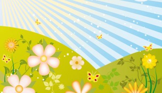 prato di fiori con farfalle – flowers’ meadow with butterflies