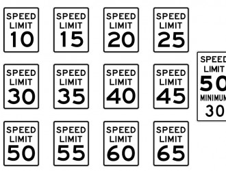 speed limit signs