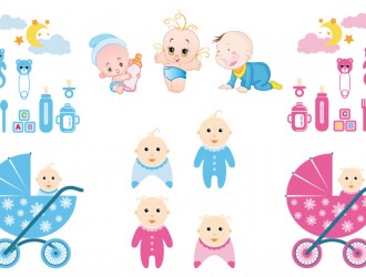 set per bambini – baby vector stock_1