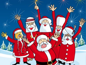 Babbo Natale set multietnico – Santa Claus multiethnic