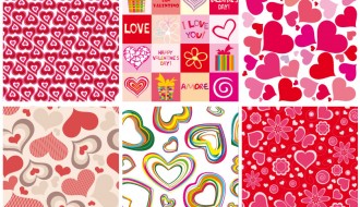 6 pattern cuori – hearts pattern