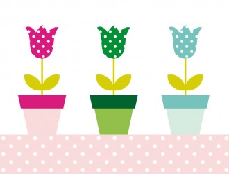 3 vasi di fiori – vases with flowers