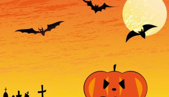 halloween, zucca, pipistrelli – pumpkin, bats