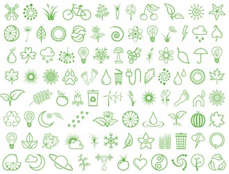 varie icone verdi – different green icons