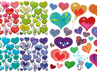 5 pattern cuori – hearts pattern
