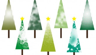 7 alberi Natale puntini – point Christmas trees