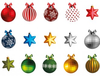 10 palline 5 stelle Natale – Christmas balls and stars
