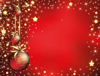 sfondo Natale rosso palline – red Christmas background