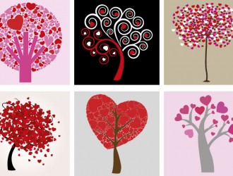 6 alberi cuori – hearts trees