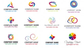 12 loghi – abstract rainbow logos