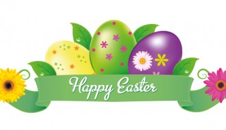banner buona Pasqua fiori uova – happy Easter flowers eggs banner
