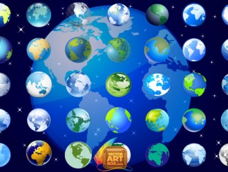 icone globo terrestre – earth globe icons set