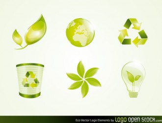 6 loghi ambiente – Green Eco Logo Elements
