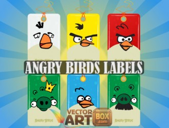 angry birds targhette – labels