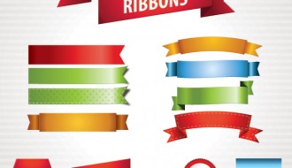 stickers – vector ribbons