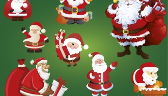 8 sagome Babbo Natale – Santa Claus silhouettes