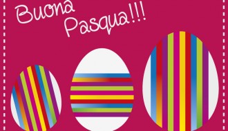 buona Pasqua 3 uova strisce colorate – colored Easter Eggs