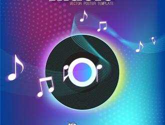 sfondo musica disco – music poster template