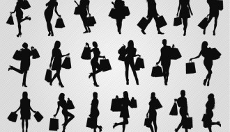 20 sagome donne – women shopping silhouettes