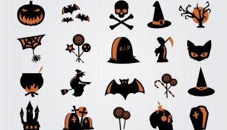 20 icone Halloween – Halloween scary symbols icon set