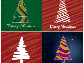 4 alberi di Natale – abstract Christmas trees