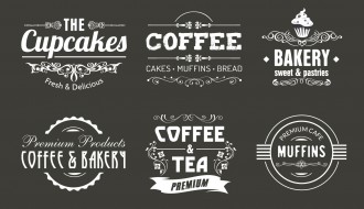 loghi caffè – coffee vintage labels, badges, logo