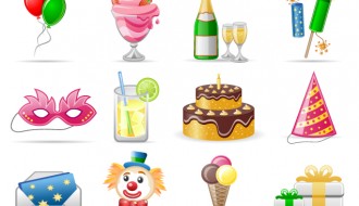 12 icone party compleanno – birthday icons