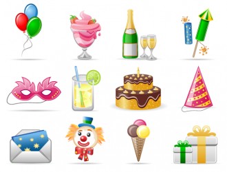 12 icone party compleanno – birthday icons
