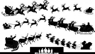6 slitte Babbo Natale – Santa Claus sleigh