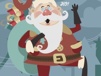 Babbo Natale sul comignolo – Christmas Santa Claus over chimney