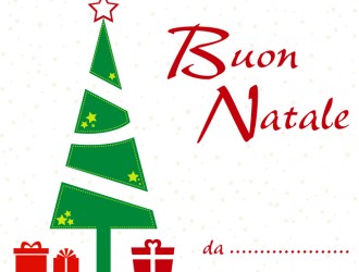 Buon Natale albero, regali – Merry Christmas tree, gifts card