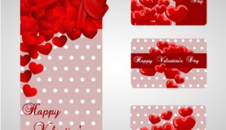 4 bigliettini San Valentino – shiny Valentines day gift cards