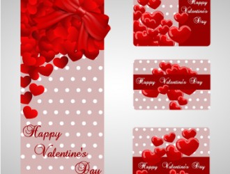 4 bigliettini San Valentino – shiny Valentines day gift cards
