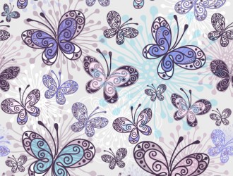 pattern farfalle – floral butterflies seamless pattern