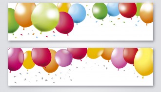 2 banner palloncini festa – party balloons banners